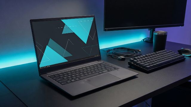 A laptop ready to use with Omarchy installed