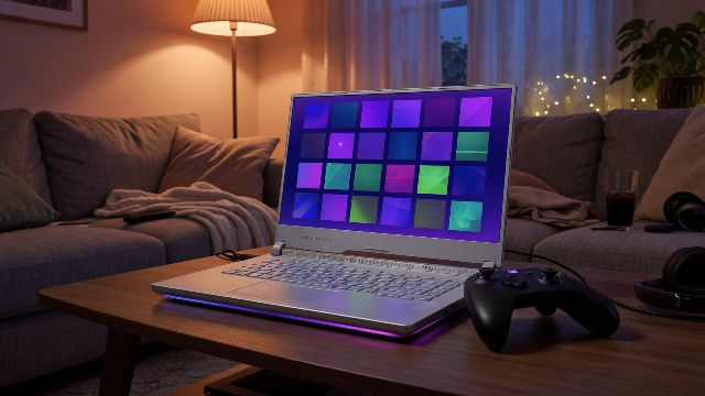 A laptop ready to use with Bazzite installed
