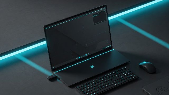 A laptop ready to use with CachyOS installed