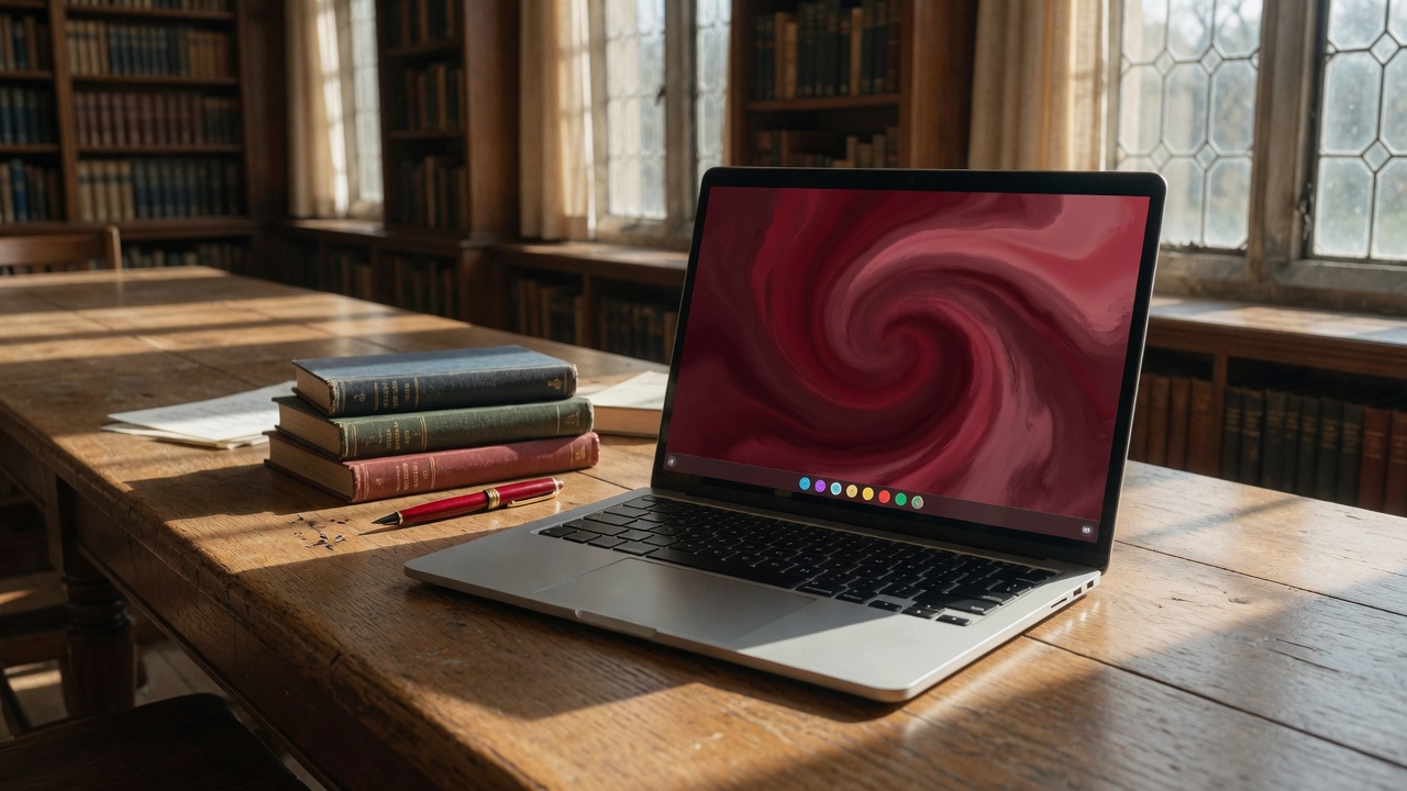 A laptop ready to use with Debian installed