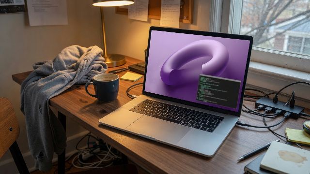 A laptop ready to use with Gentoo installed