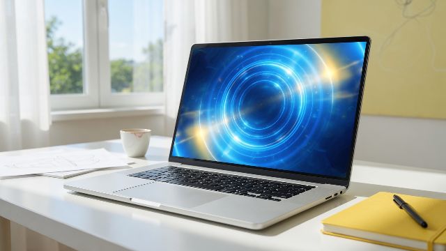 A laptop ready to use with KDE neon installed