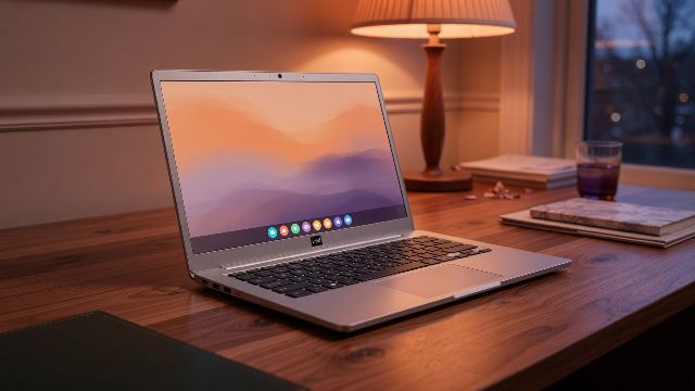 A laptop ready to use with Ubuntu installed
