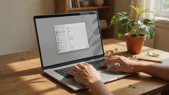 Hands on a laptop that is just a computer