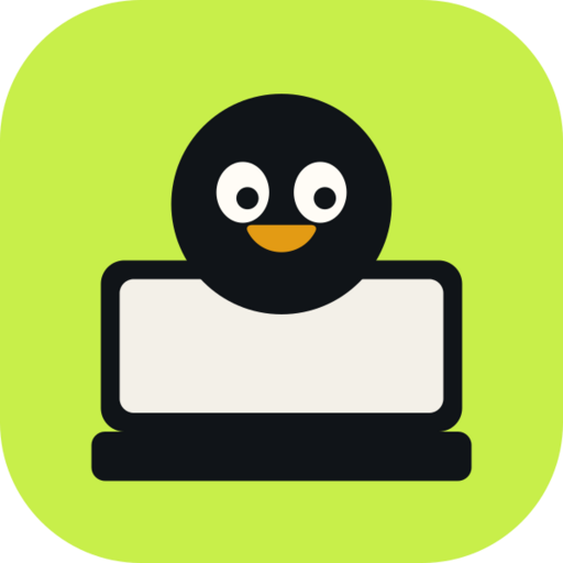 The Linux Laptop lime badge mark